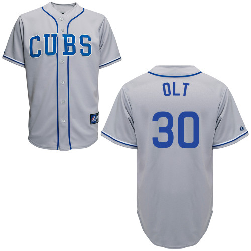 Mike Olt #30 Youth Baseball Jersey-Chicago Cubs Authentic 2014 Road Gray Cool Base MLB Jersey